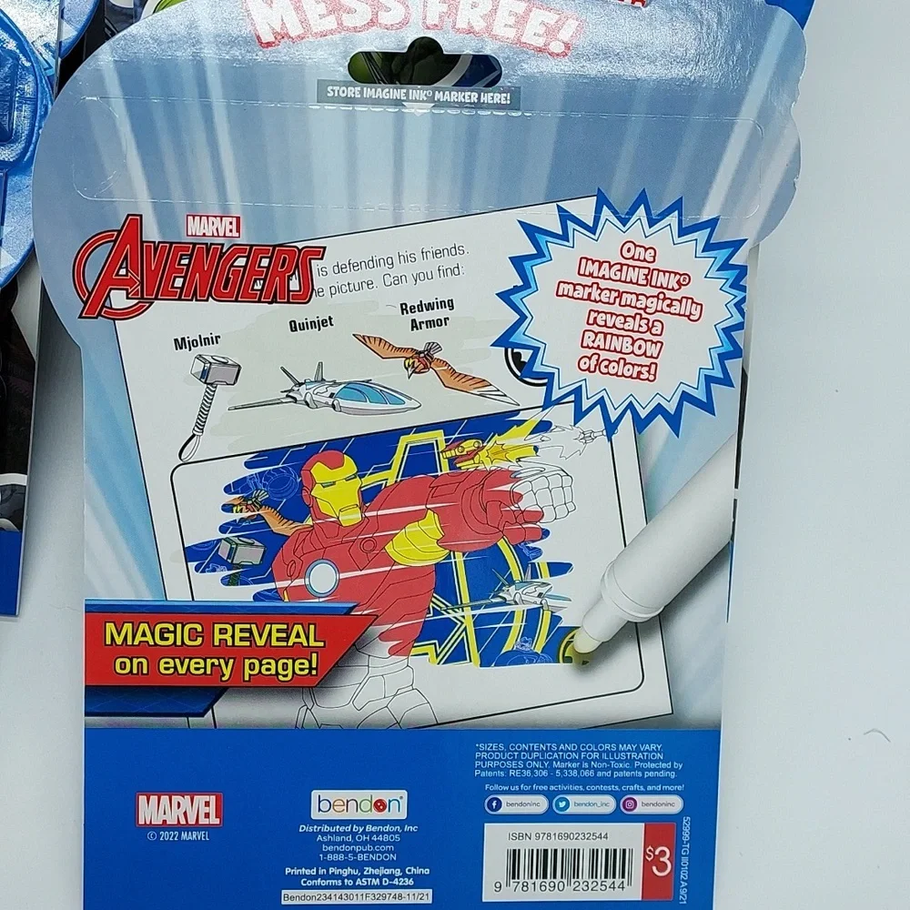 10pc Avengers Mess Free Magic Ink Pictures - Picture 3 of 5